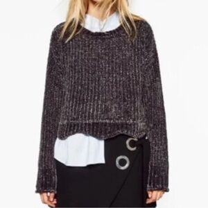 ❌🚨4/$10🚨 ZARA Olive Green Chenille Knit Sweater